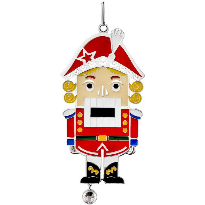 Jewelry Christmas tree toy "Nutcracker" with silver plating